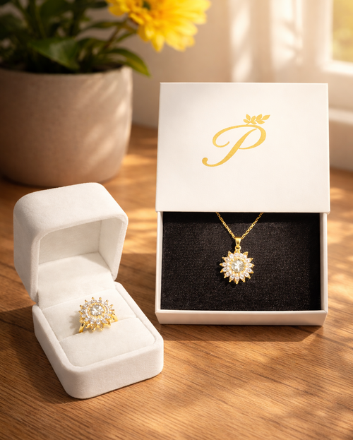 SET DE JOYERÍA GIRASOLES GIRATORIOS🌻